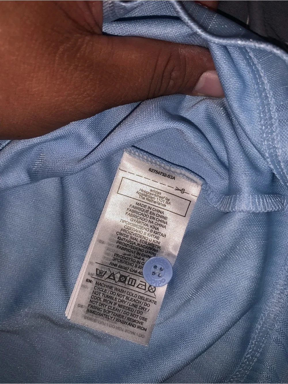Adidas x Oasis Tour Jacquard Jersey Shirt Light Blue Live 25 Size: 2X-Large